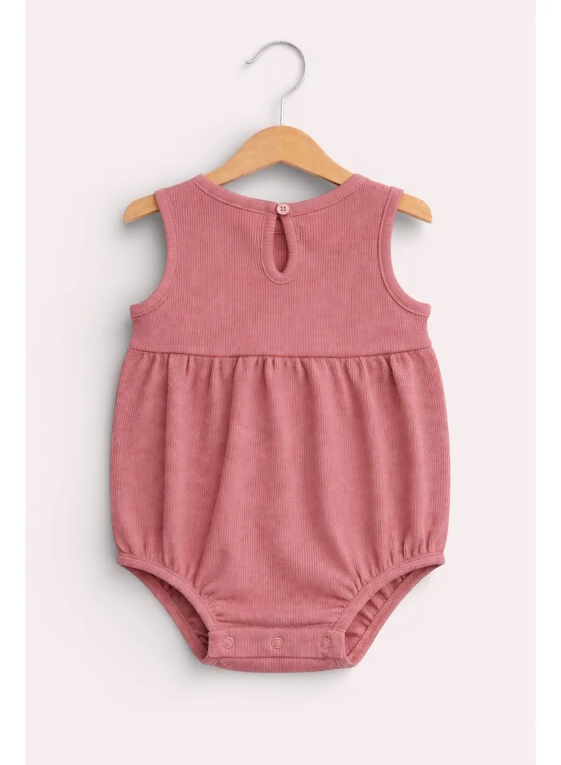 Victor And Jane Pack Of 3 Baby Girls Floral Ribbed Bodysuit Rompers – Pack of 3 (Pink & Neutral Tones) for Women | Best Price UAE